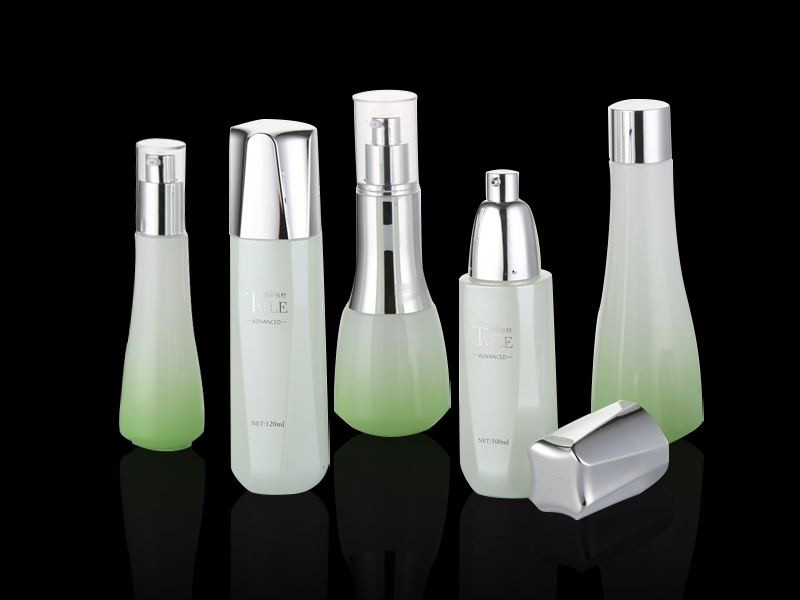 Light Green Gradual Glass Bottle Set